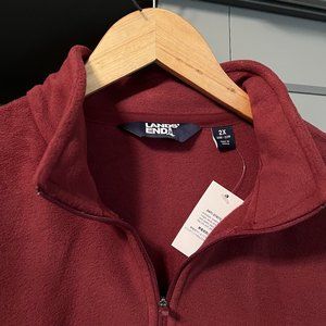 Women's Maroon Lands' End 2X Quarter Zip (brand new)
